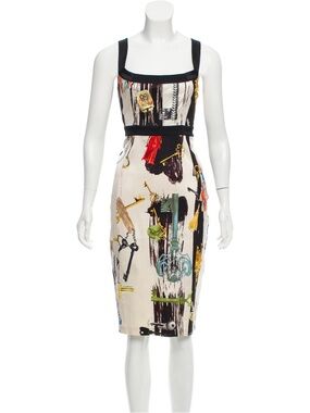 Diane von Furstenberg Marilyn Monroe Midi Dress in Keys Print